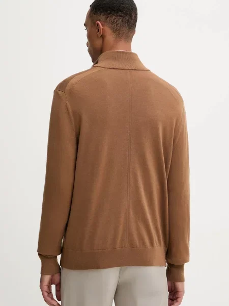 Calvin Klein pulóver férfi gyapjú barna