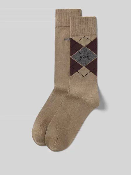 Skarpety z mieszanki bawełny w zestawie 2 szt. model ARGYLE' Boss