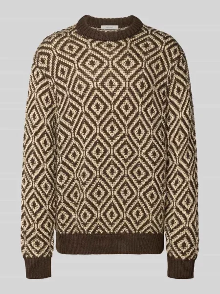 Sweter z dzianiny o kroju relaxed fit z mieszanki wełny model ‘REMI’ Selected Homme