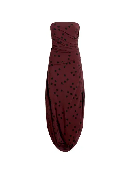Rochie Proenza Schouler cu buline cu imagine stretch maro