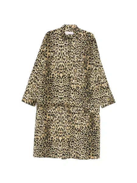 Rochie tip cămașă Marie Adam-leenaerdt cu imagine cu model leopard