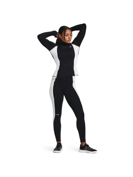 Mikina Under Armour Train CW Funnel Neck black/lime yellow/white bílá