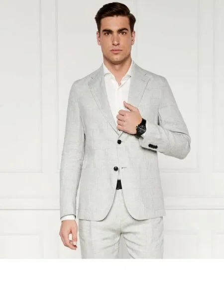 Windsor De in sacou Giro | Shaped fit gri