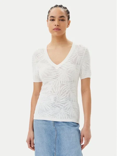 Morgan tricou MPALM bej MPALM alb