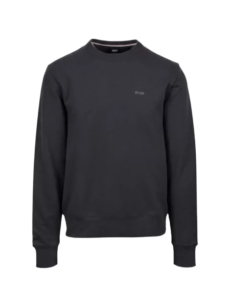 Hanorac crewneck Boss cu broderie negru