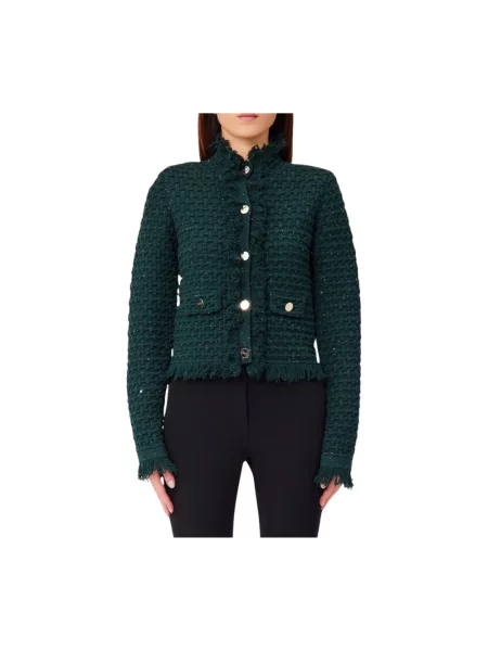 Dzianinowy sweter Liu Jo zielony
