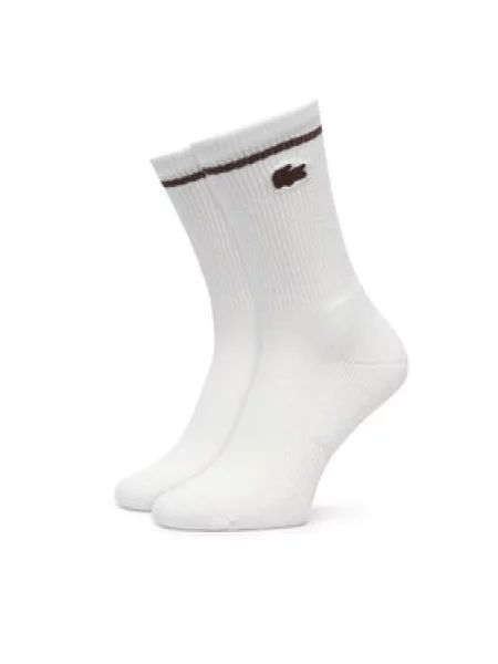 Dlouhé ponožky Lacoste bílé