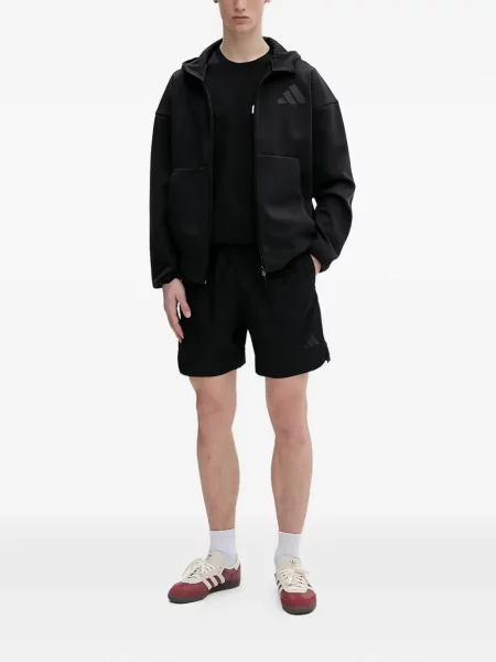 Pantaloni Adidas tricotate cu autograf alergare albastru