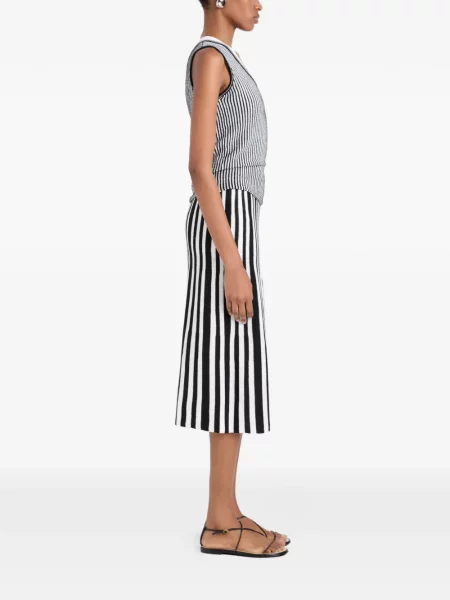 Ριγέ πλεκτός τοπ Proenza Schouler White Label λευκό