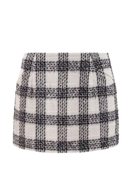 Bouclé fusta mini Vetements în carouri