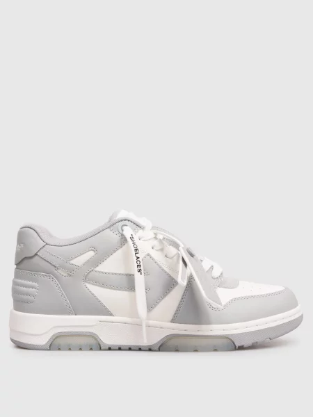 Шкіряні кросівки Out Of Office кольору Off-white сірого