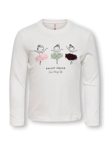 Only Mini Tricou KMGFLEUR verde deschis / rosé / negru alb