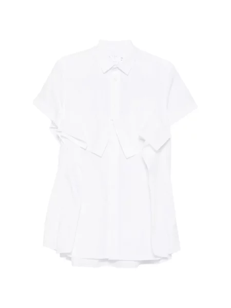 Scurt rochie mini Sacai cu volane alb