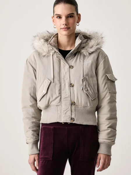Juicy Couture jachetă pentru femei CAMILLE REBELLE bej