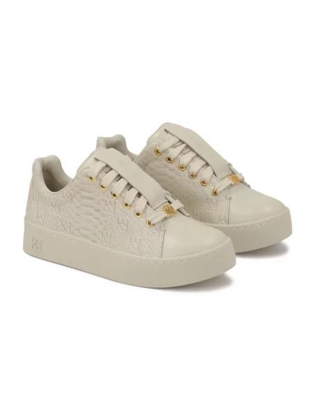Sneakersy Kazar z nadrukiem białe