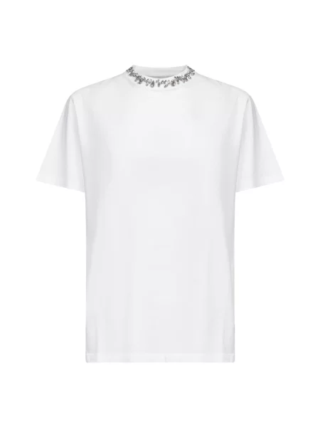 Koszulka Golden Goose z kryształkami biała