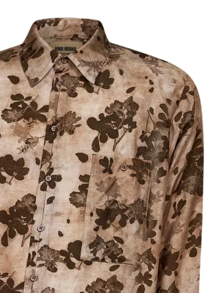 Cămașă Uma Wang cu model floral cu imagine maro