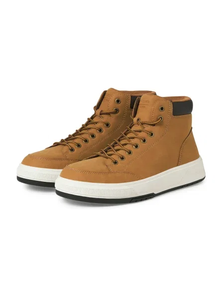 JACK & JONES Bocanci cu șireturi JFWEDMUND galben miere negru