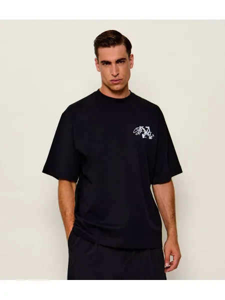 OFF-WHITE Tricou Stroke 2 Arrow Skate | Relaxed fit alb