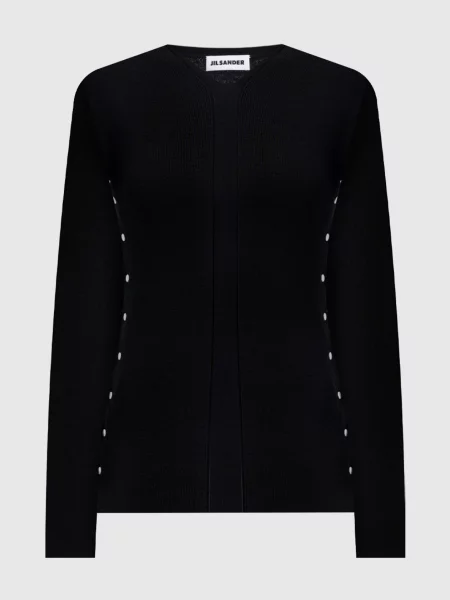 Пуловер з вовни Jil Sander чорний