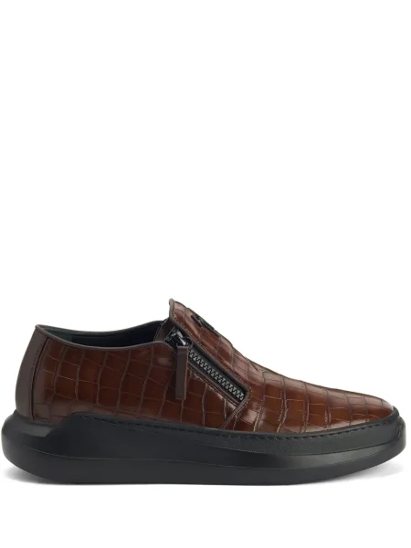 Sneakerși Giuseppe Zanotti din piele slip-on maro