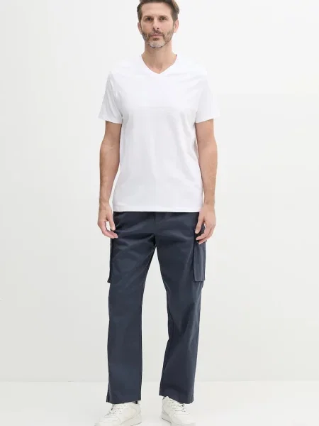 Krótka koszulka Calvin Klein Jeans z krótkim rękawem biała