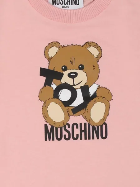Sukienka mini dziecięca Moschino różowa