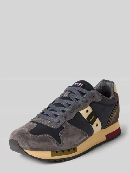 Sneakersy z mieszanki skóry model Queens' Blauer granatowe