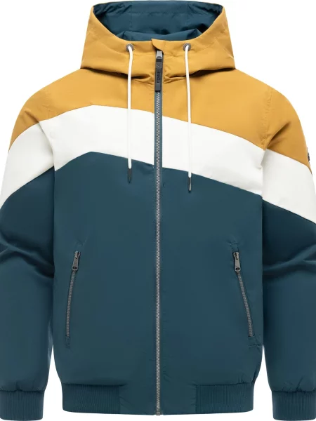 Ragwear Geacă funcțională Stewie Block Youmodo maro / verde petrol alb