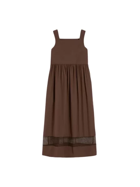 Sukienka bez rękawów Weekend Max Mara bez rękawów brązowa