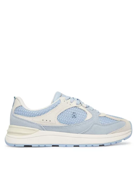 Tommy Hilfiger Sneakersy Th Mix Material Runner modrá