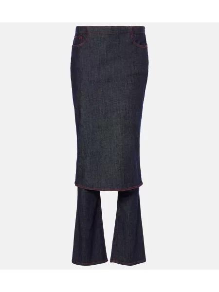 Fustă din denim Alaïa albastru