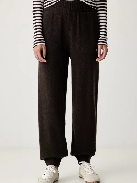 MSGM pantaloni de trening pentru femei din lână maro