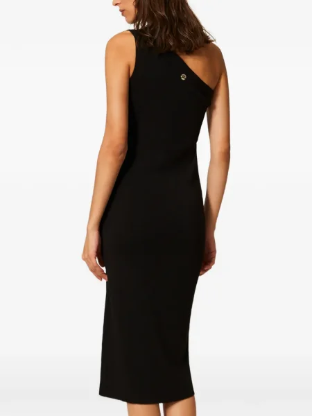 Rochie Twinset tricotate cu tepi cu un umăr gol negru
