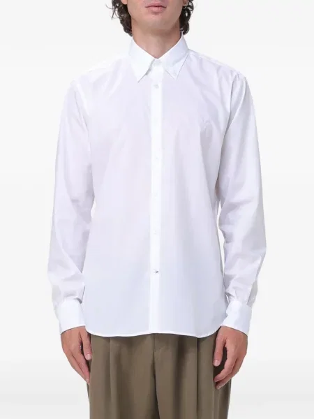 Cămașă Brooksfield din țesătură twill alb
