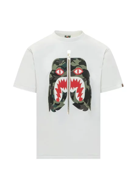 Tricou A Bathing Ape® cu dungi de tigru alb
