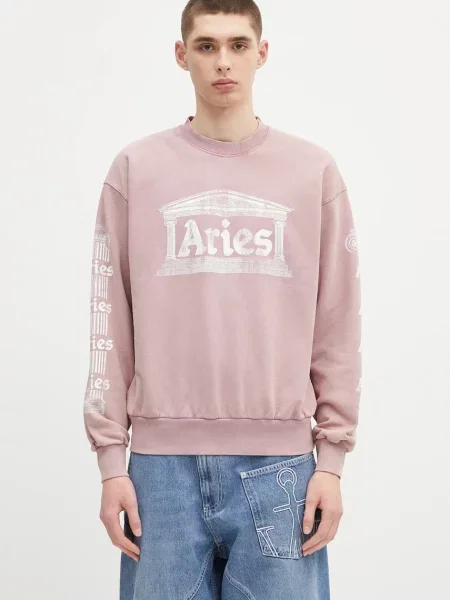 Bombažen pulover Aries Aged Ancient Column Sweat roza
