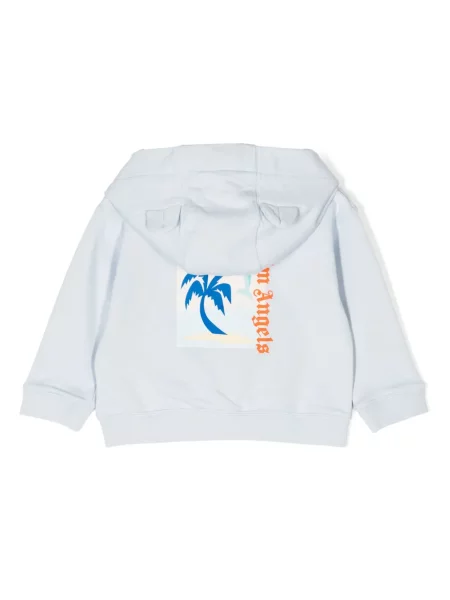 Bluza z kapturem dziecięca Palm Angels niebieska