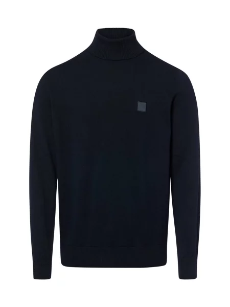 BOSS Orange sweter z dzianiny z zawartością kaszmiru Akiro_S Mężczyźni S niebieski