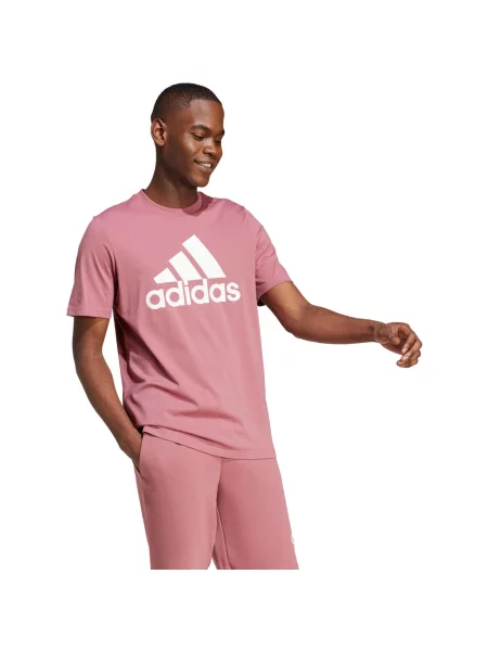 Koszulka adidas Essentials Single Jersey Big Logo Tee różowa