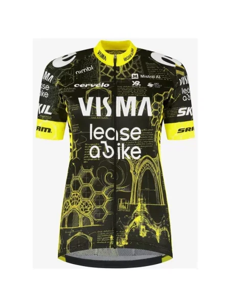 Koszulka Team Visma Lease a Bike Tour de France Replica z krótkim rękawem żółty XS czarny