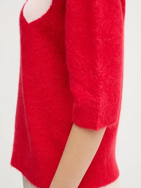 Светр з додаванням вовни альпаки OUI червоний