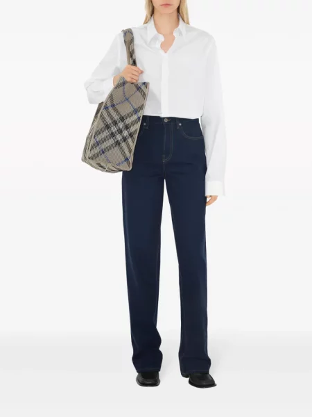 Kostkovaná pletená kabelka Burberry