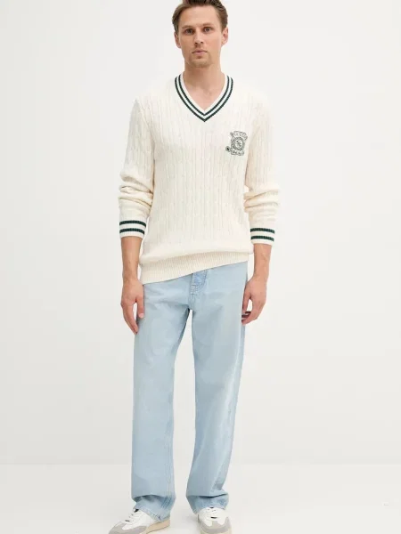 Guess sweter HEWIE beżowy