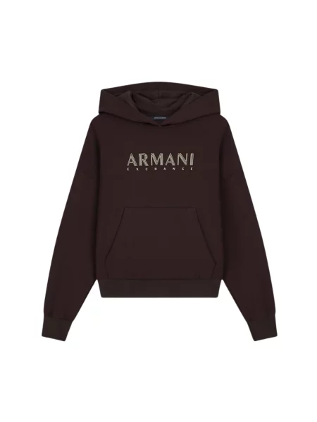 Bluza sportowa Armani Exchange brązowa