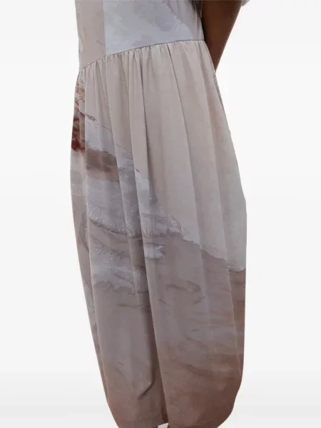 Rochie maxi Low Classic cu imagine cu imprimeu abstract clasică