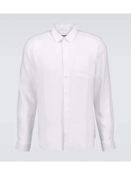 Lněná košile Vilebrequin bílá