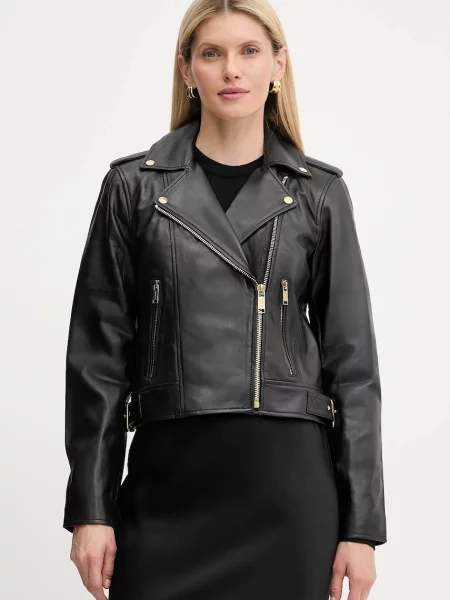 Kurtka skórzana Michael Michael Kors czarna