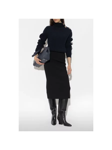 Sweter z golfem Ferragamo niebieski