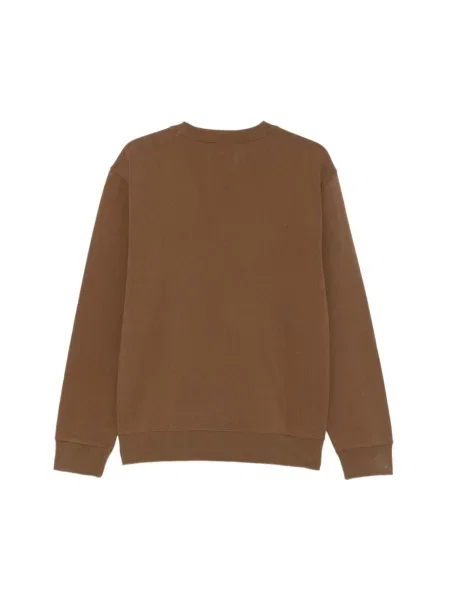 Bluza nierozpinana Wood Wood z okrągłym dekoltem brązowa
